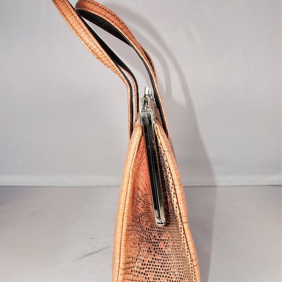 UNIQUE – Exotic Vintage Peach Lizard Handbag 50s - Picture 4 of 6